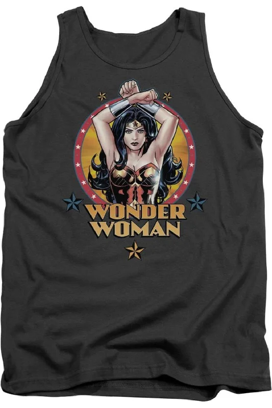 Justice League of America Powerful Woman Adult Tank Top