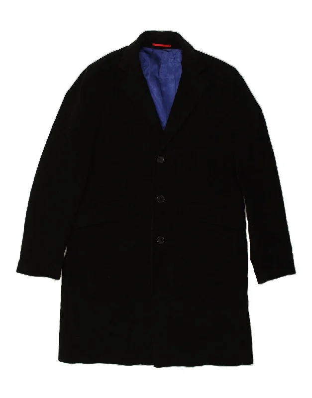 GANT Mens Overcoat UK 40 Large Black Cotton